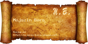 Mojszin Bors névjegykártya